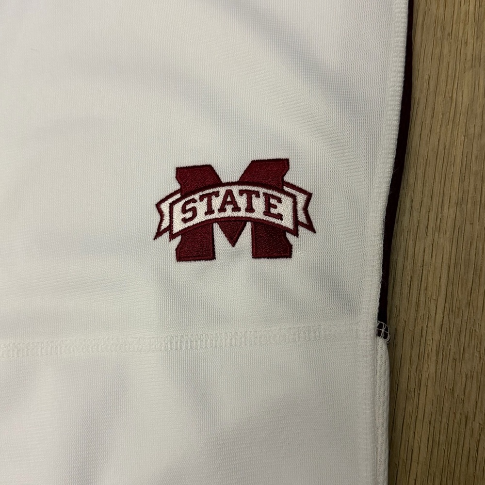 Bulldogs Mississippi State University Adidas Burgundy and White Softball Uniform - Picture 9 of 16